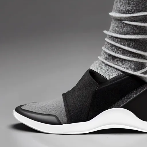 Prompt: geometric sneaker inspired by the bauhaus design movement