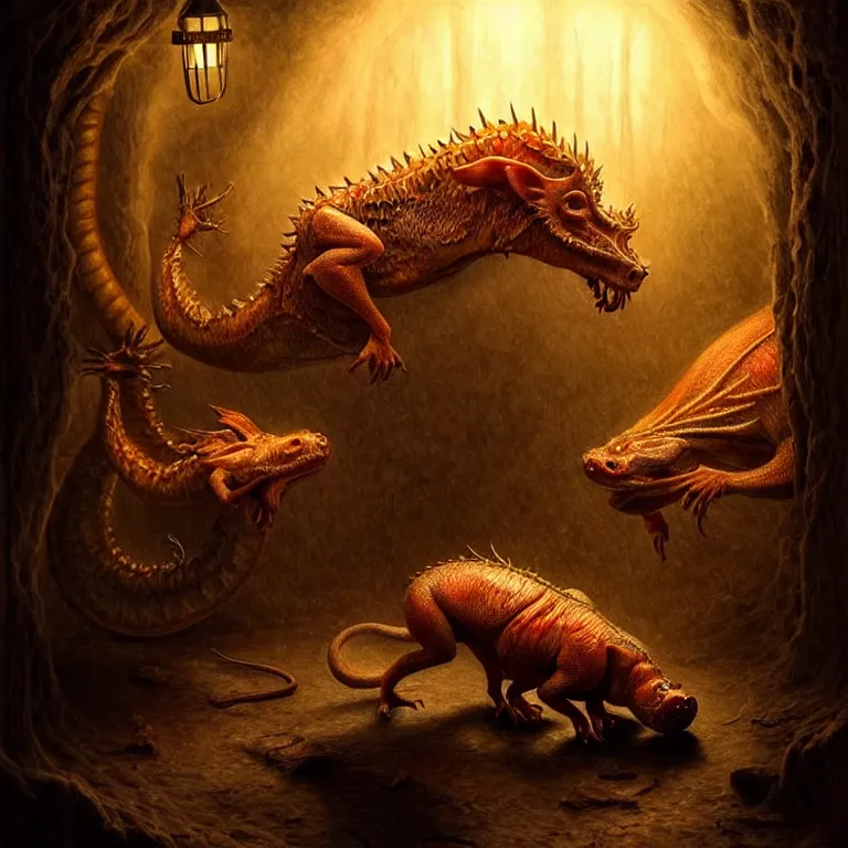 Image similar to epic professional digital art of hungry 🐲❄🐖, atmospheric lighting, painted, intricate, detailed, by leesha hannigan, wayne haag, reyna rochin, ignacio fernandez rios, mark ryden, iris van herpen, best on artstation, cgsociety, epic, stunning, gorgeous, much wow, cinematic, masterpiece.