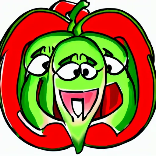 Image similar to a triple - melon logo, with devil faces, in cartoon style,