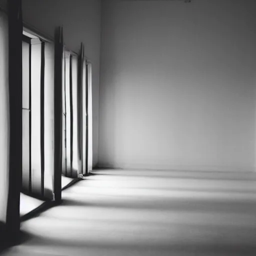 Image similar to empty rooms, liminal space, photography