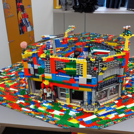 Prompt: a maximalism Lego construction