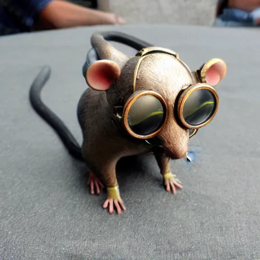 Image similar to a rat with steampunk googles, from Kenshin