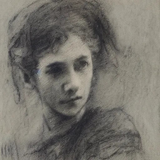 Image similar to ww 1 action heroine by alfred stevens in charcoal