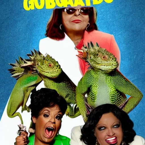 Prompt: worldstar TLC reality TV show about iguanas smoking ganja golden girls mashup