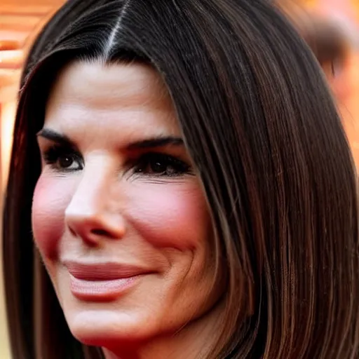 Image similar to Sandra bullock’s face on the body of a king crab