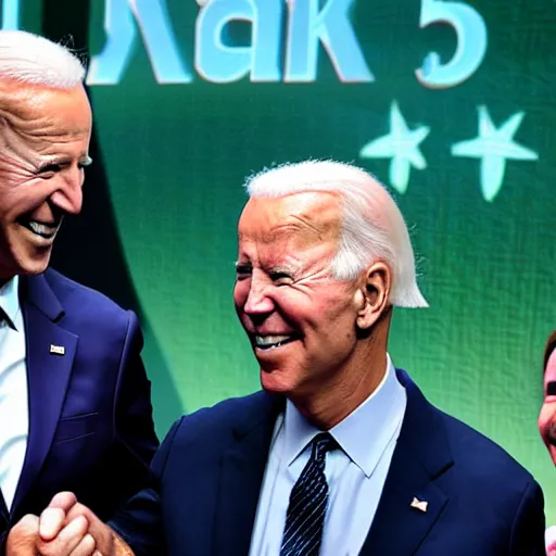 Image similar to taylor swift shaking hands with joe biden, 8 k uhd, perfect faces