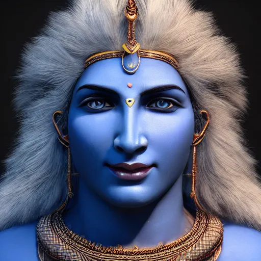 Image similar to portrait of shiva, ultra realistic photography, highly detailed, photorealistic, octane render, 8 k, unreal engine