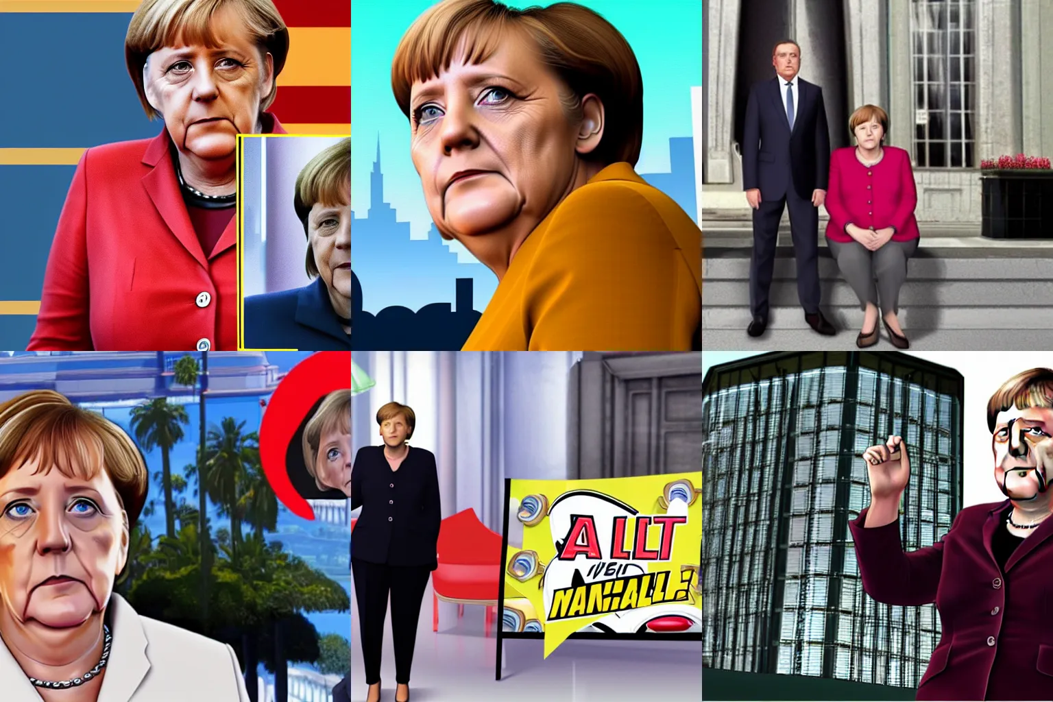 Prompt: angela merkel gta 5 loading screen