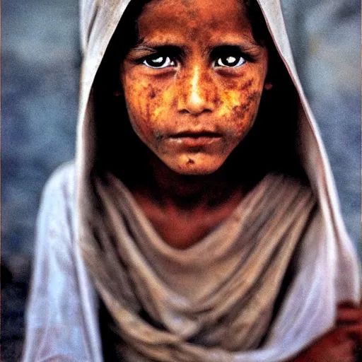 Prompt: the girl, by steve mccurry,