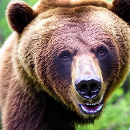 Prompt: trail cam footage of a bear, highly detailed, 4 k