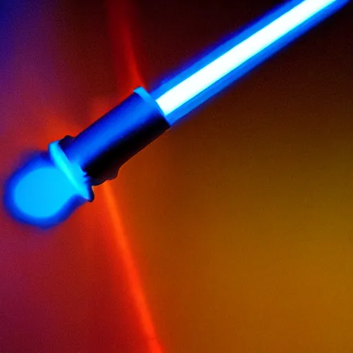 Prompt: a light saber made of a lava lamp, photography