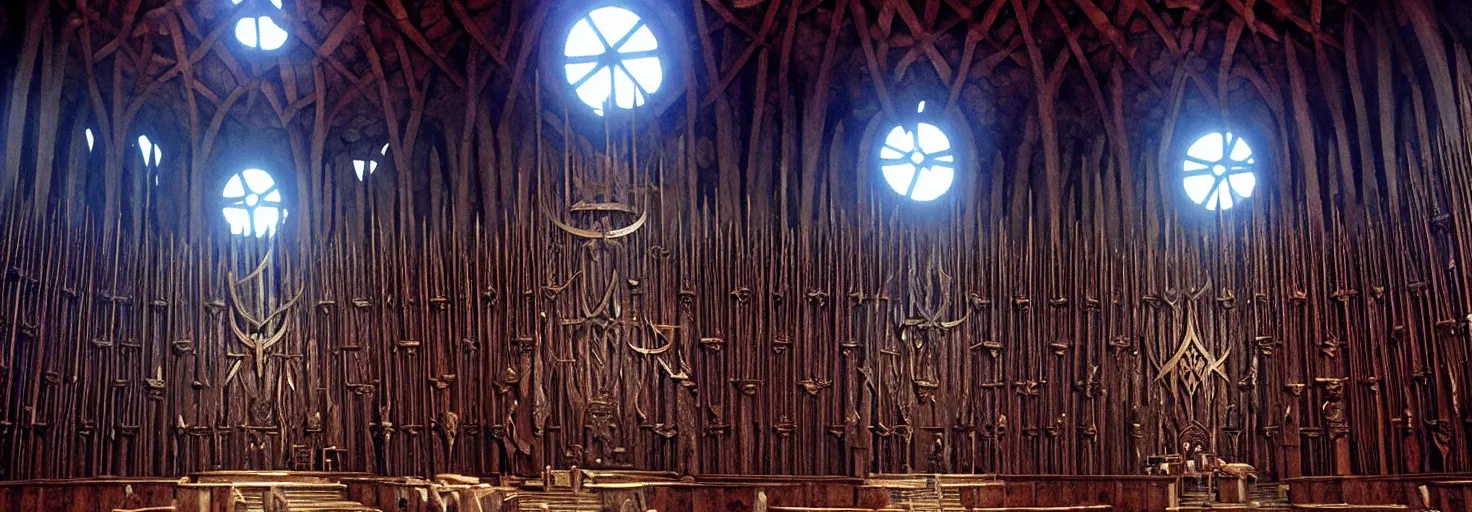 Image similar to the great hall of valhalla, hall of the slain in asgard