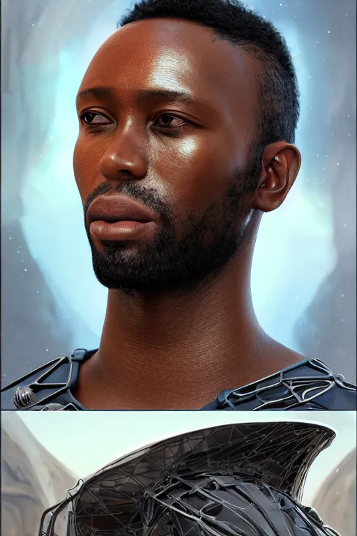 Prompt: epic professional digital art of handsome african male starship surgeon, by leesha hannigan, iris van herpen, artstation, cgsociety, wlop, epic, much wow, much detail, gorgeous, detailed, masterpiece