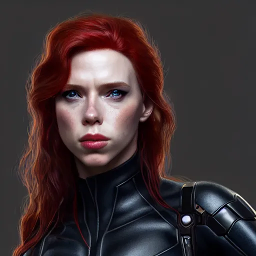 Image similar to Daniel Day Lewis as black widow, au naturel, hyper detailed, digital art, trending in artstation, cinematic lighting, studio quality, smooth render, unreal engine 5 rendered, octane rendered, art style by klimt and nixeu and ian sprigger and wlop and krenz cushart
