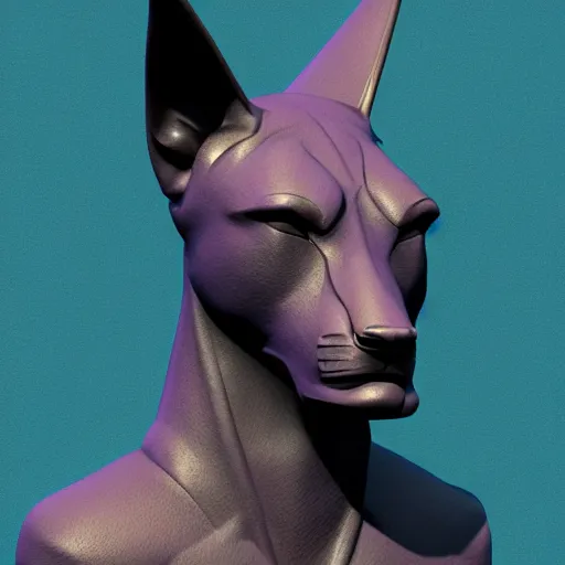 Prompt: anubis, nasus, digital model, head, detailed, beeple, art station, head