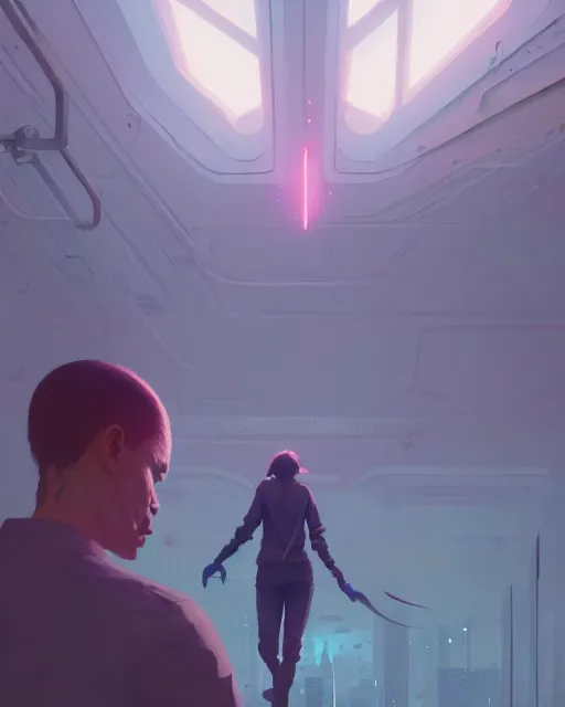 Image similar to ranxerox by greg rutkowski, loish, rhads, beeple, makoto shinkai and lois van baarle, ilya kuvshinov, rossdraws, tom bagshaw, alphonse mucho, global illumination, detailed and intricate environment