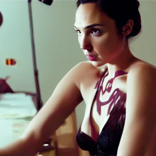 Prompt: movie still of gal gadot, cinematic composition, cinematic light, criterion collection, by gaspar noe