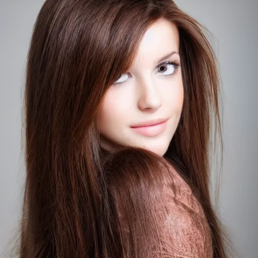 Image similar to a very beautiful young woman with brown hair