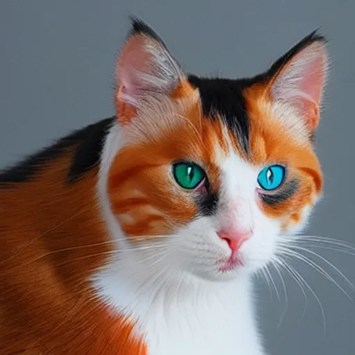 Image similar to a calico kitty front facing