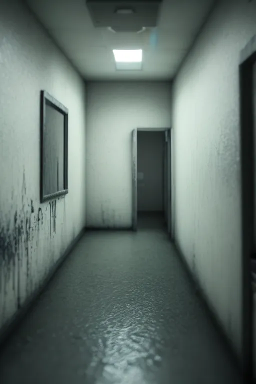 Prompt: a creepy and dark room in a hospital, a screenshot by Jakub Skop, featured on artstation, photorealism, playstation 5 screenshot, rendered in unreal engine, CryEngine