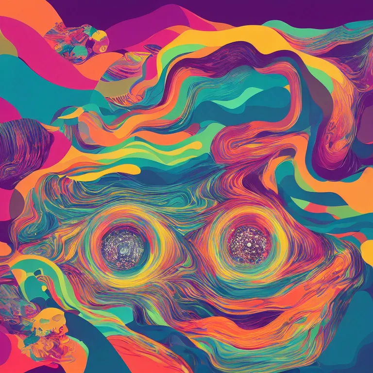 Image similar to beautiful album cover design by Jonathan Zawada