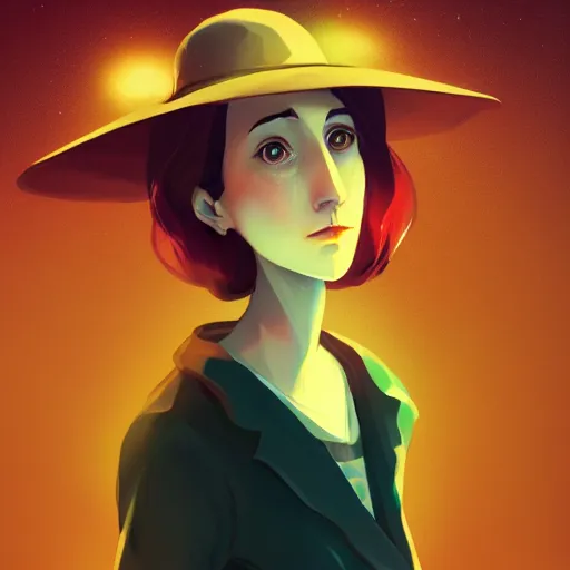 Image similar to Virginia Woolf as Mrs. Dalloway, ambient lighting, 4k, anime key visual, lois van baarle, ilya kuvshinov, rossdraws, artstation