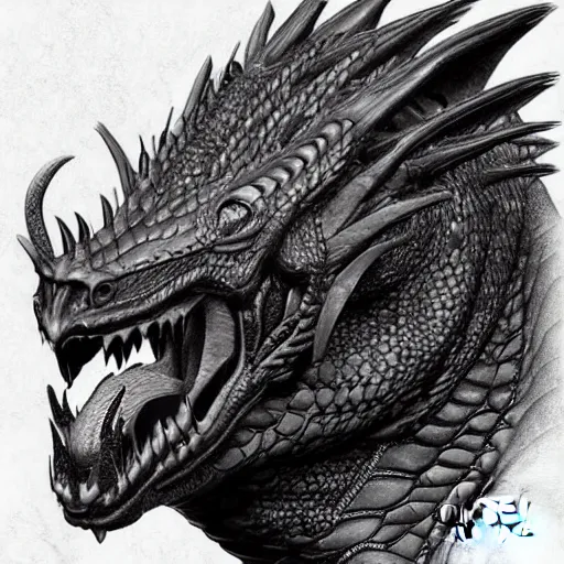 Prompt: Westen black dragon, realistic, highly detailed, digital art