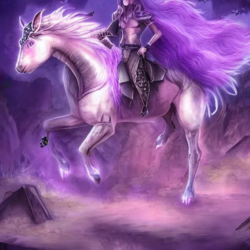 Prompt: violet fantasy crocodile horse hybrid, centaur, graveyard background, hearthstone coloring style, epic fantasy style art, fantasy epic digital art