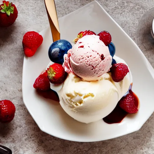 Image similar to The most delicious ice cream sundae ever created, detailed 4k photograph