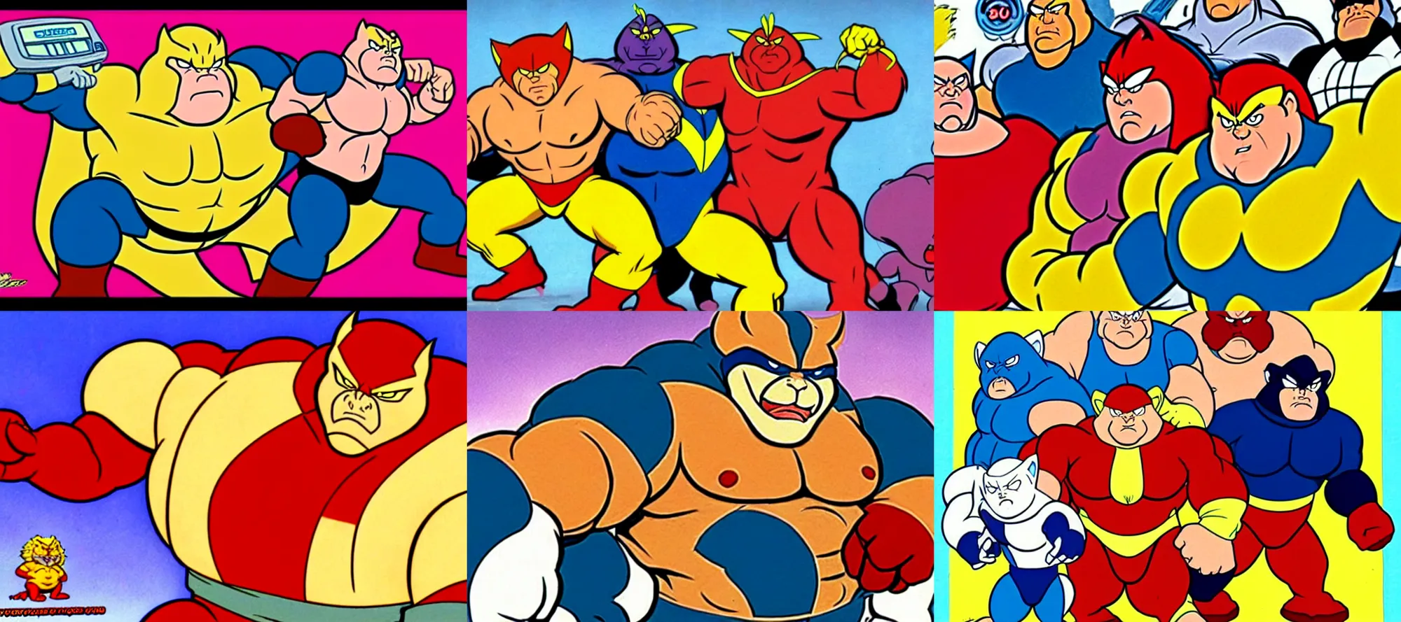 Prompt: overweight thundercats, 8 0 s cartoon