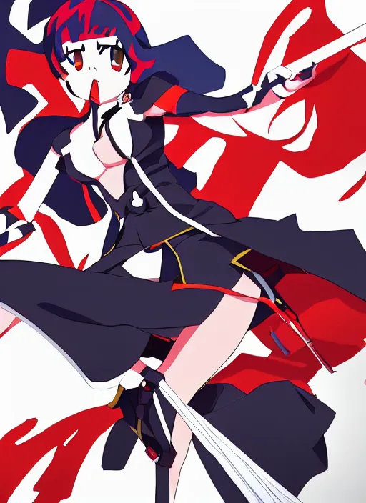 Image similar to kill la kill digital painting by studio trigger