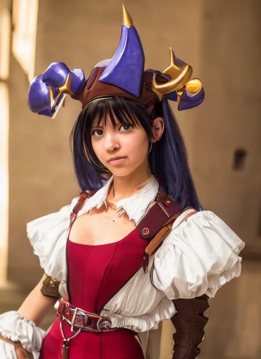 Image similar to a full portrait photo of real - life princess garnet final fantasy ix character, f / 2 2, 3 5 mm, 2 7 0 0 k, lighting, perfect faces, award winning photography.