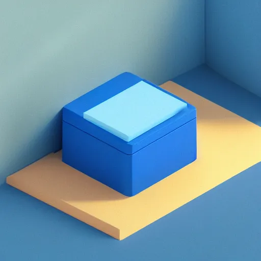 Prompt: isometric minimalistic chubby kitchen, cinema 4 d, 1 0 0 mm, blue color scheme depth of field, octane render, studio lighting