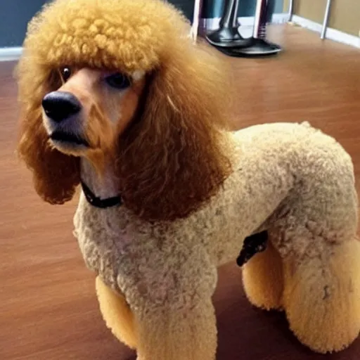 Image similar to bad poodle haircut,