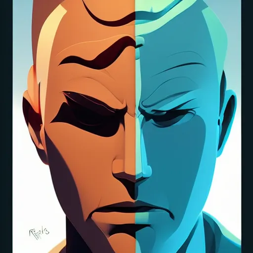 Image similar to face icon stylized minimalist goldfinger, loftis, cory behance hd by jesper ejsing, by rhads, makoto shinkai and lois van baarle, ilya kuvshinov, rossdraws global illumination