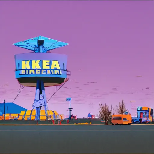 Prompt: ikea in the style of simon stalenhag,