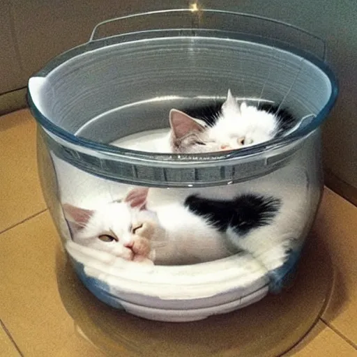 Image similar to cats as liquid