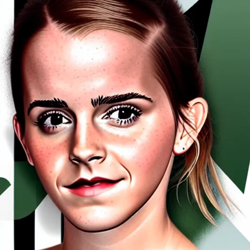 Image similar to emma watson as an avocado