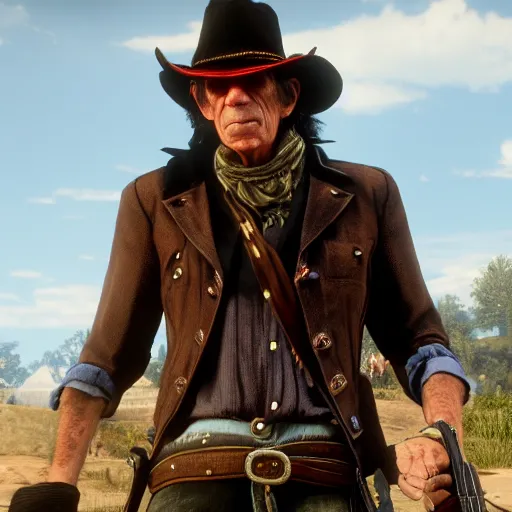 Image similar to keith richards in red dead redemption 2