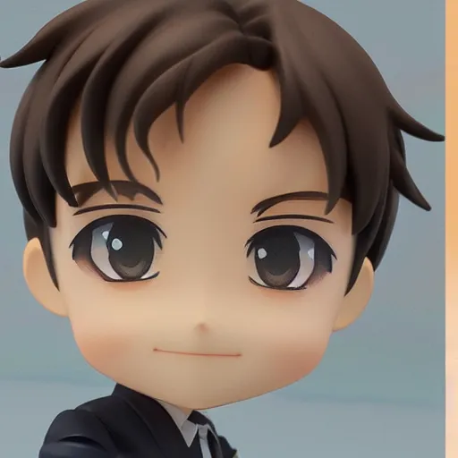 Image similar to beautiful water color concept art of face detailing cute nendoroid boy in the style of kyoto animation , toon rendering, close-up, no shade, modern art, kyoto animation