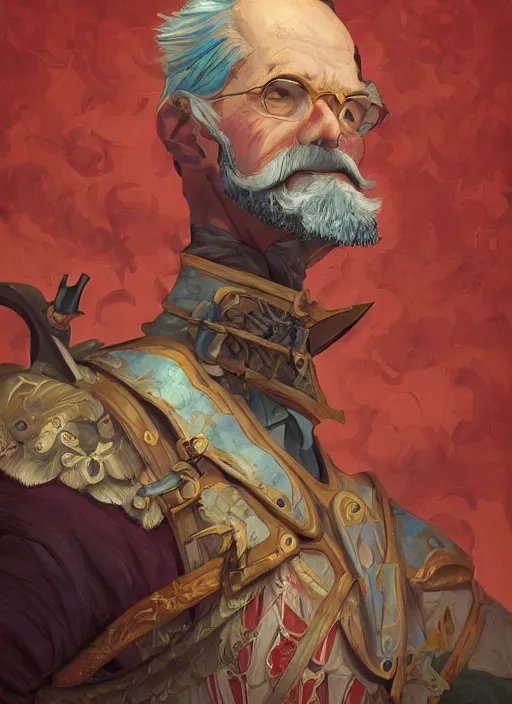 Prompt: formal portrait of don quixote, digital art by loish, vibrant color scheme, intricately detailed, in the style of romanticism, cinematic, artstation