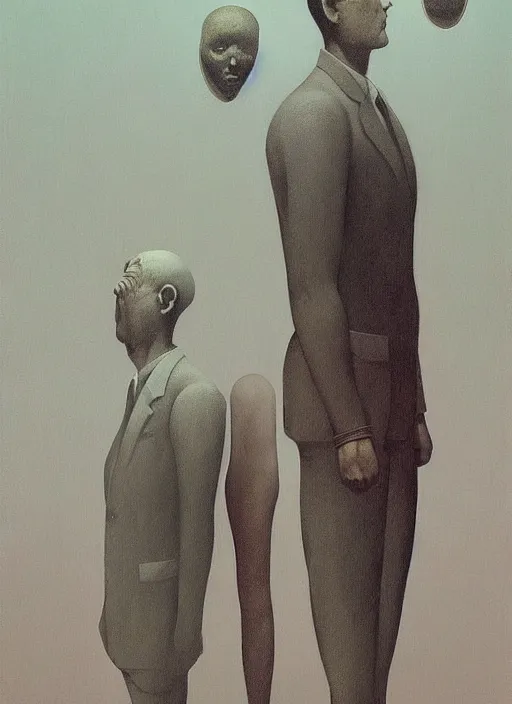 Prompt: they stand tall Edward Hopper and James Gilleard, Zdzislaw Beksinski, Mark Ryden highly detailed