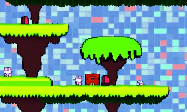 Image similar to mimiga village from cave story