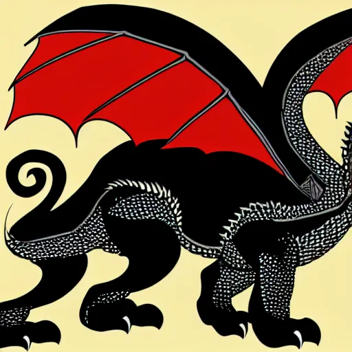 Image similar to vector art of welsh dragon and panda mixed, intercrossed, chimera, adobe illustrator