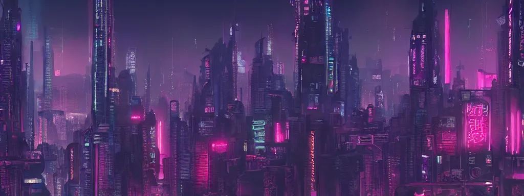 gtav los santos at night, cyberpunk art style