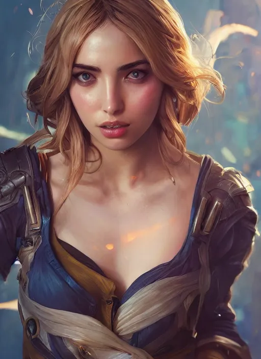 Prompt: ana de armas, from league of legends, hyper detailed, digital art, trending in artstation, cinematic lighting, studio quality, smooth render, fluorescent skin, unreal engine 5 rendered, octane rendered, art style by klimt and nixeu and ian sprigger and wlop and krenz cushart