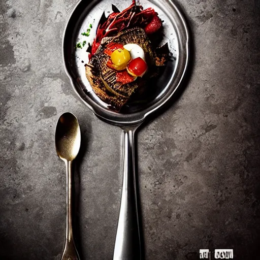 Image similar to gourmet food made from car parts, award winning food photography