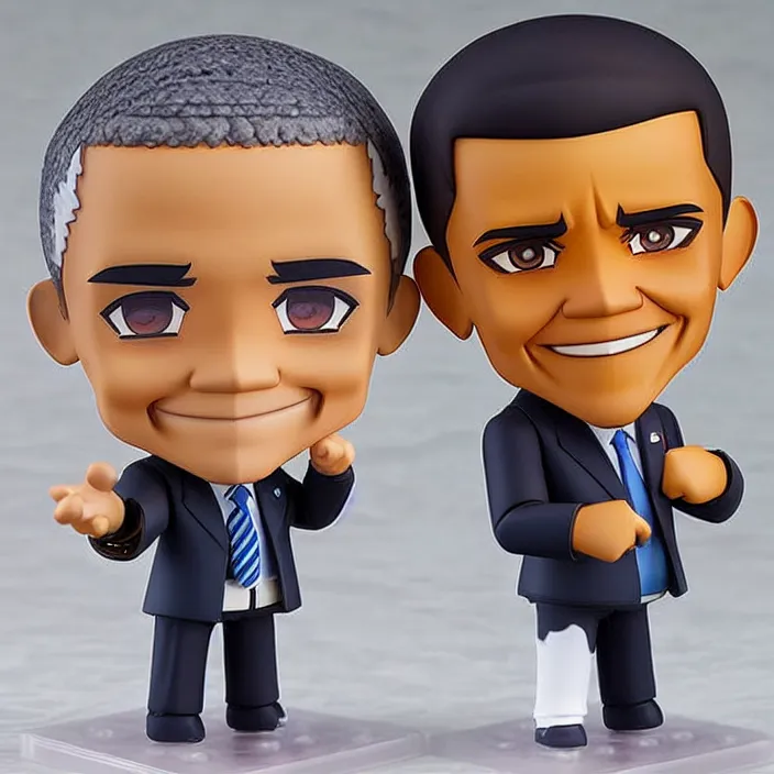 Image similar to Obama, An anime nendoroid of Obama, figurine, detailed product photo