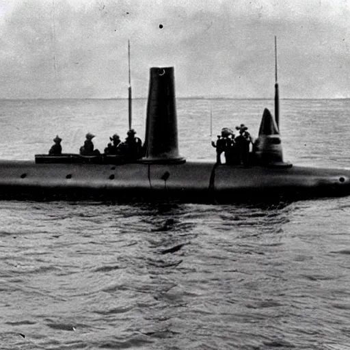 Prompt: confederate submarine photo