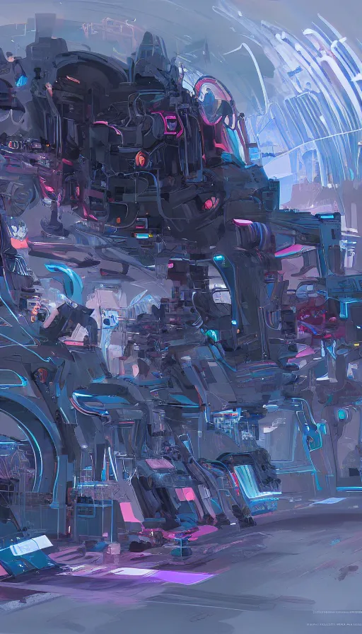 Image similar to techno artwork, by disney concept artists